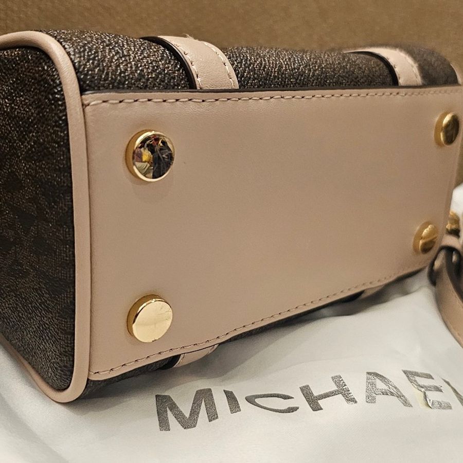 michael kors 粉紅老花小speedy斜揹包-15