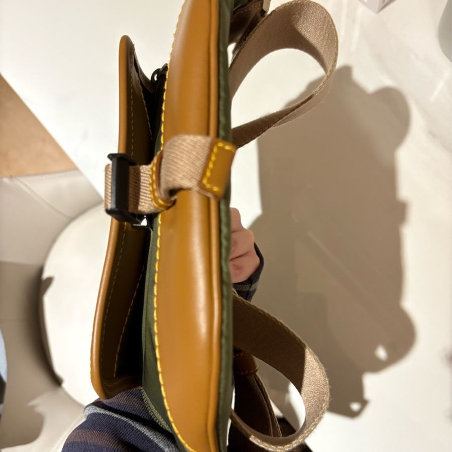 (9成新)Prada 尼龍x皮革 胸腰包-7