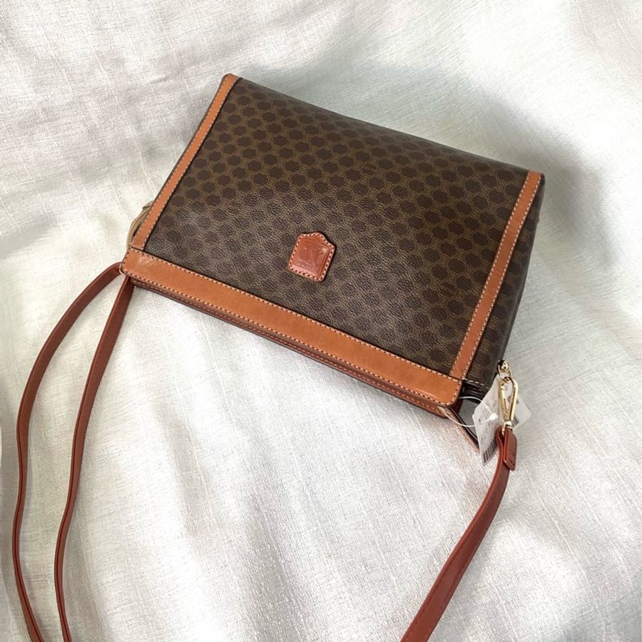 Celine 凱旋門老花信封拉鍊斜挎包 單肩包-2