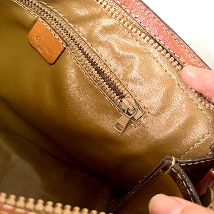 Celine 凱旋門老花信封拉鍊斜挎包 單肩包-22