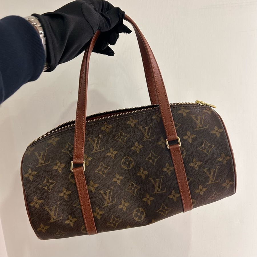 LV 老花圓筒包 巴比龍 單肩包-6