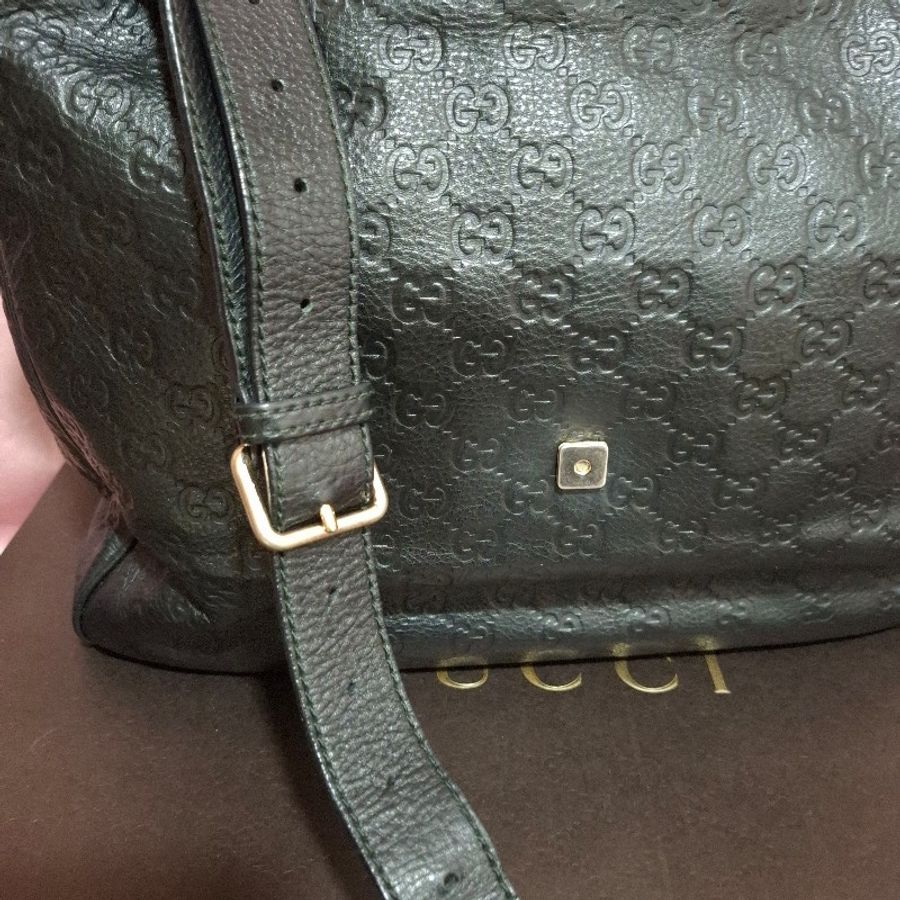 Gucci男用牛皮斜肩背大包-15