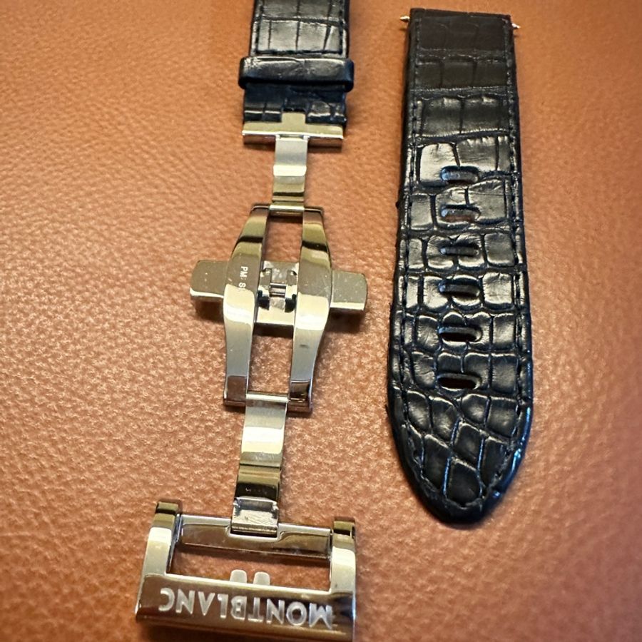 出價就賣｜真品 Montblanc萬寶龍TwinFly + GMT MB LL100自製機械機芯複雜功能腕錶-40