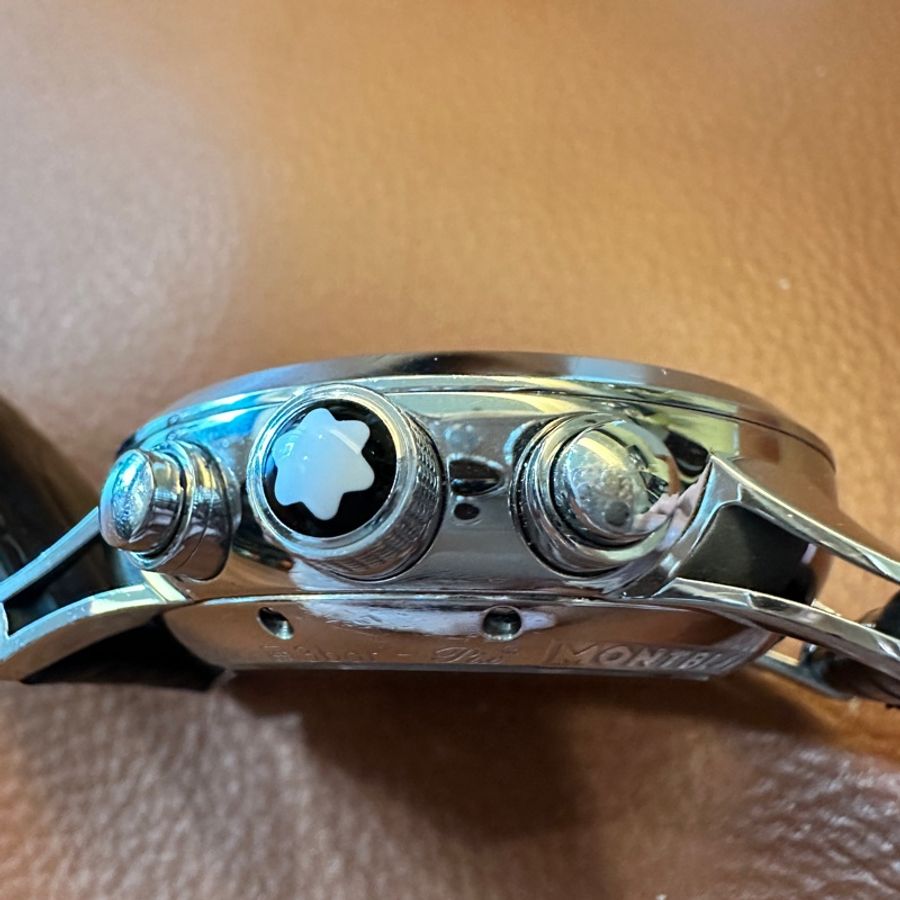 出價就賣｜真品 Montblanc萬寶龍TwinFly + GMT MB LL100自製機械機芯複雜功能腕錶-1