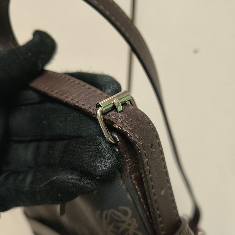 【8成新】㊣✨ LOEWE ✨羅威 老花 皮革 帆布 側背包 斜背包 子母包/男女可用/二手包/保證正品🌳二手樹屋🌳-15