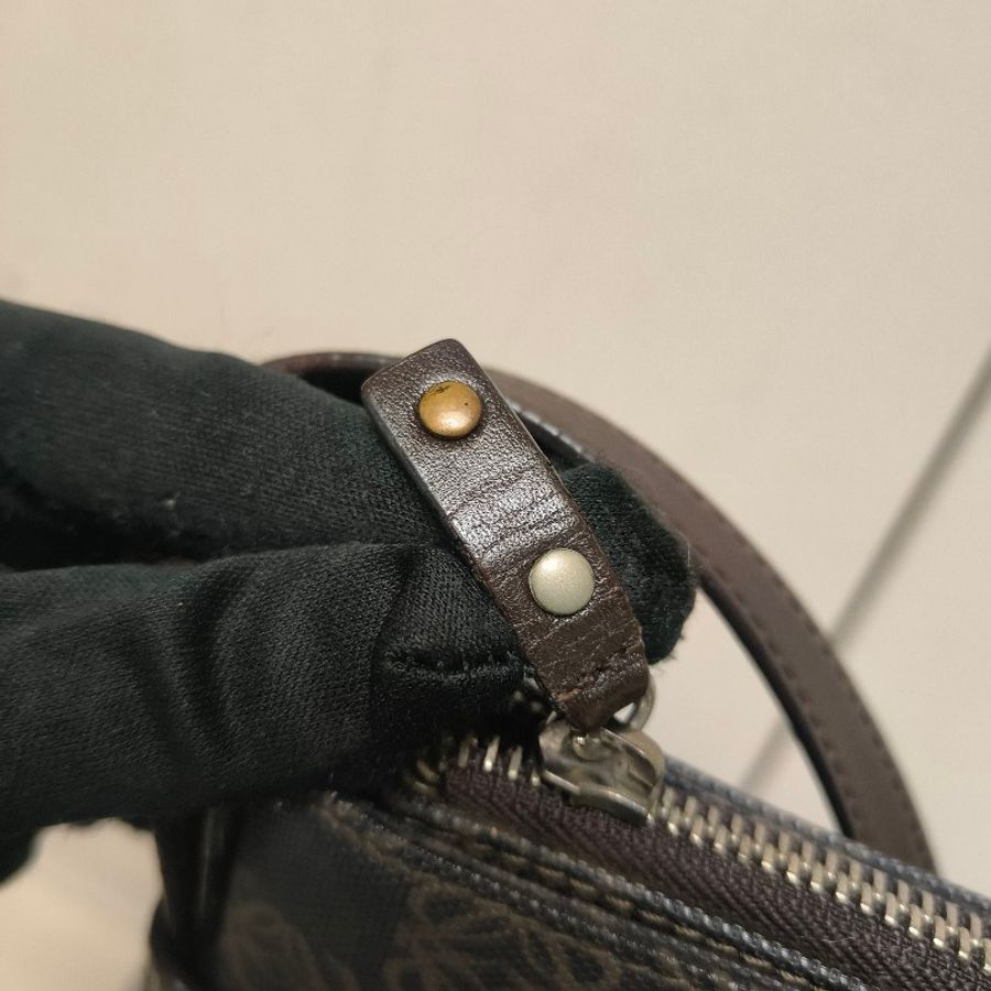 【8成新】㊣✨ LOEWE ✨羅威 老花 皮革 帆布 側背包 斜背包 子母包/男女可用/二手包/保證正品🌳二手樹屋🌳-18