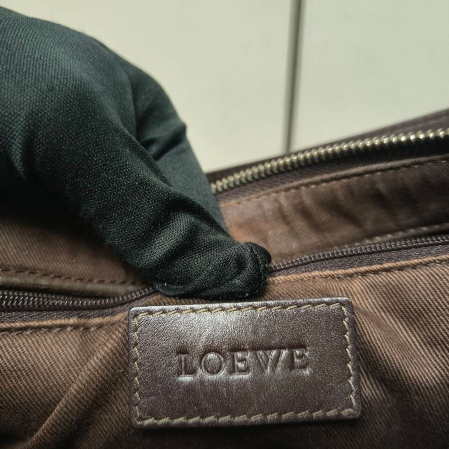 【8成新】㊣✨ LOEWE ✨羅威 老花 皮革 帆布 側背包 斜背包 子母包/男女可用/二手包/保證正品🌳二手樹屋🌳-32