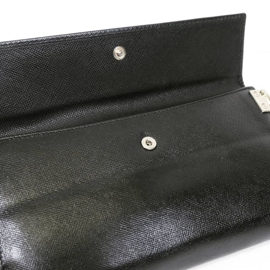Prada Black Saffiano Leather Wallet 普拉達黑色十字紋牛皮長夾錢包-8