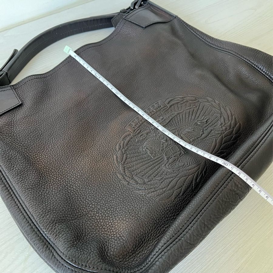 絕版全牛皮BURBERRY 黑色牛皮大包-11