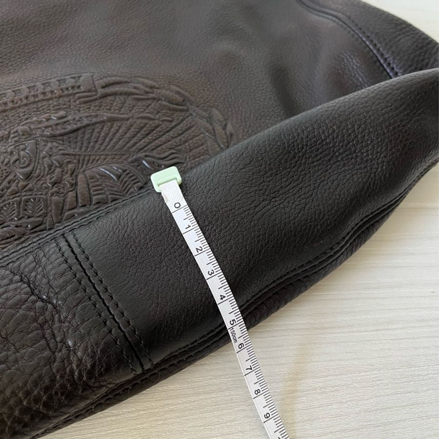絕版全牛皮BURBERRY 黑色牛皮大包-18