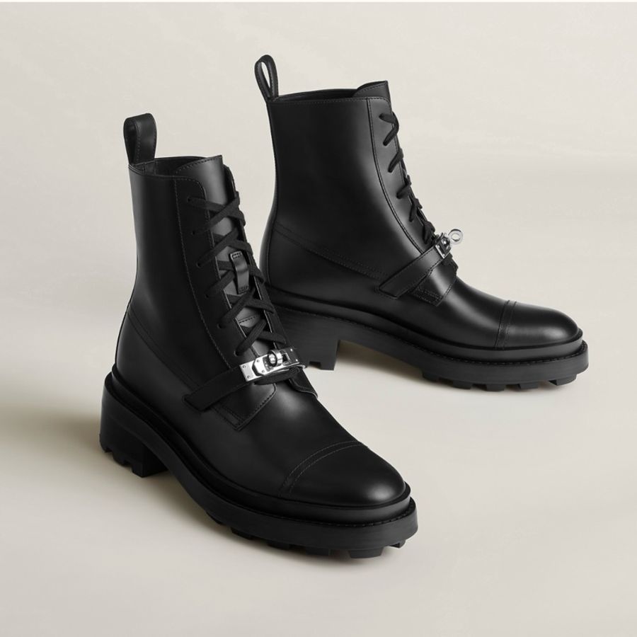 全新🔥Hermes Kelly 高筒靴 女裝鞋 Funk ankle boot 👞 爆款 黑色 38-5