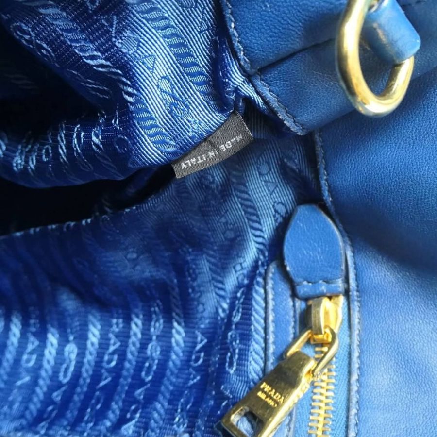 Prada Blue Tessuto Nylon Tote Bag 普拉達藍色尼龍皺褶托特包-8