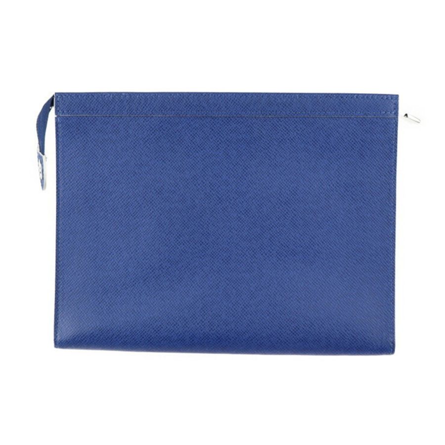 LOUIS VUITTON 路易威登 Pochette Voyage MM 第二包 M30399 Taiga 鈷銀色五金手拿包-2