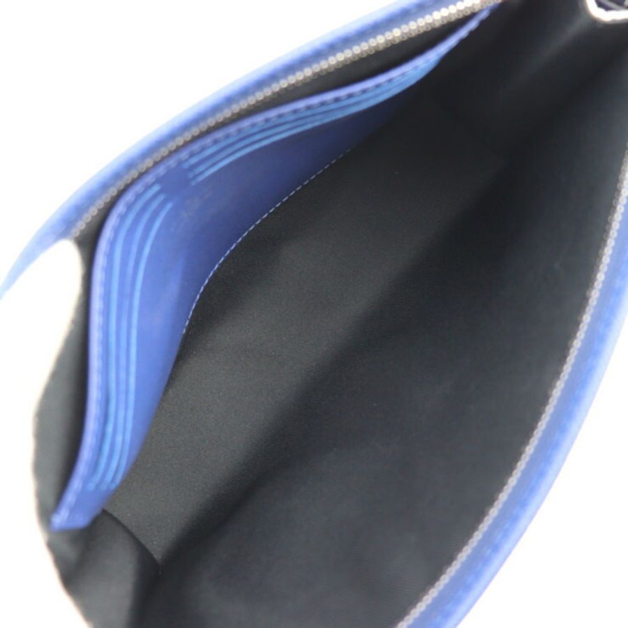 LOUIS VUITTON 路易威登 Pochette Voyage MM 第二包 M30399 Taiga 鈷銀色五金手拿包-5