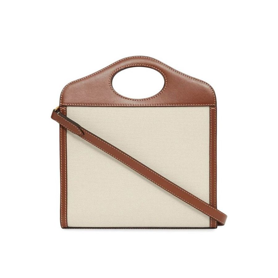 Burberry Mini Two-Tone Crossbody Bag for Women in Natural/Malt Brown- 8039361-Natural Beige-2