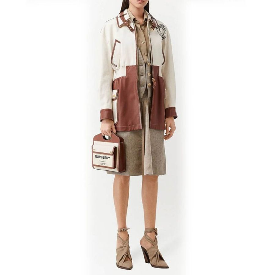 Burberry Mini Two-Tone Crossbody Bag for Women in Natural/Malt Brown- 8039361-Natural Beige-4