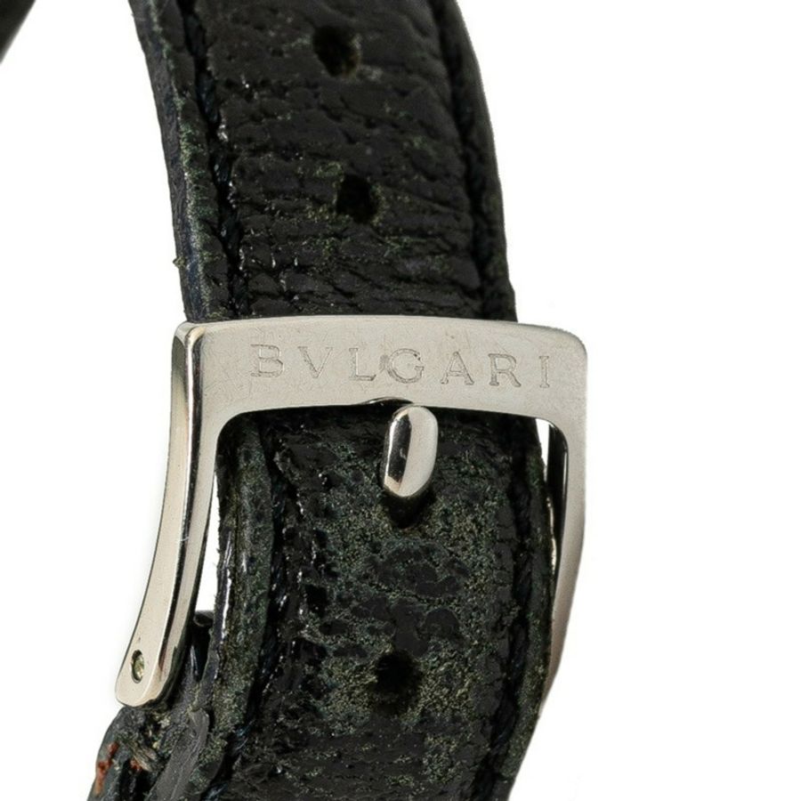 BVLGARI 手錶 BB26SL 石英黑色錶盤不鏽鋼皮革女式-8