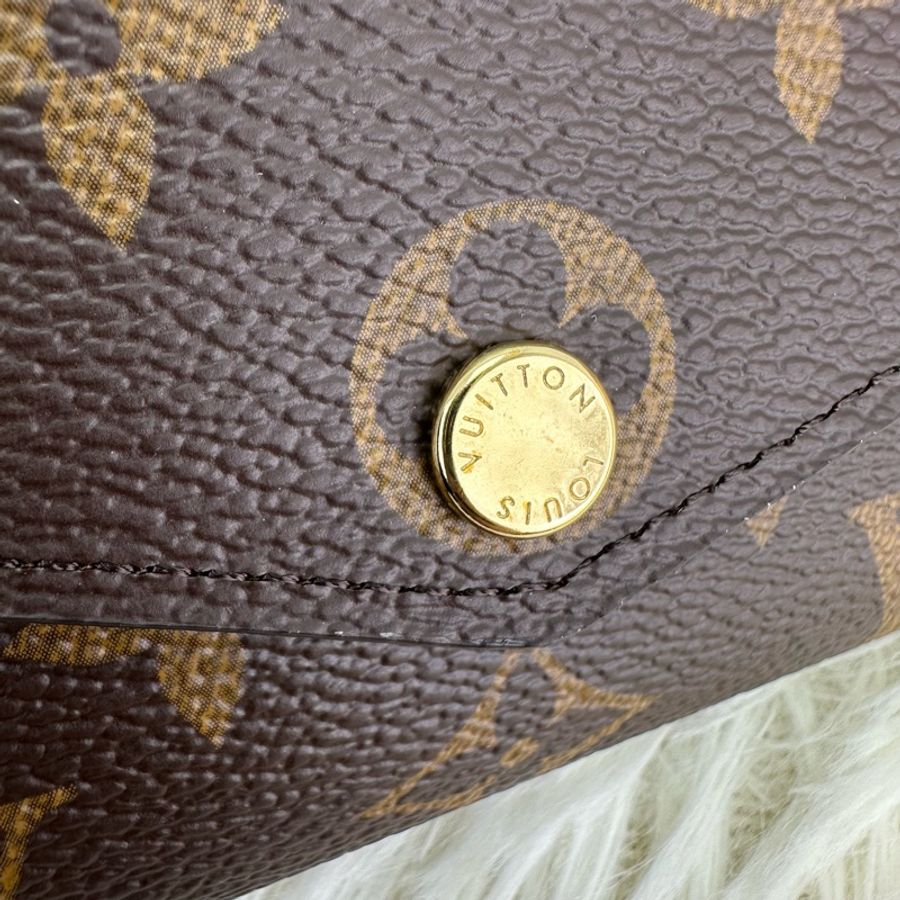 閑置品🌟LV 老花拼紅色內皮 長銀包 2023年 全套有單-6