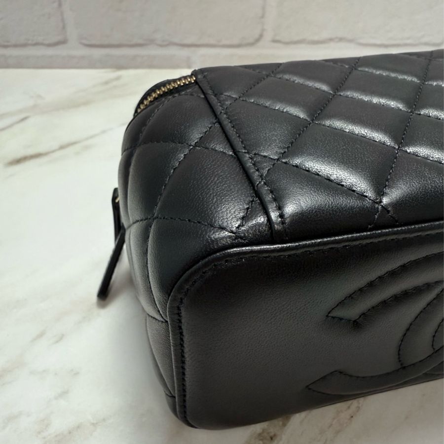 Chanel 香奈兒 23K 金球長盒子 黑色金鏈-13