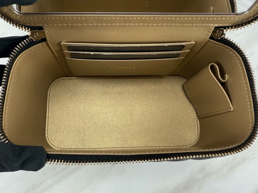 Chanel 香奈兒 23K 金球長盒子 黑色金鏈-16