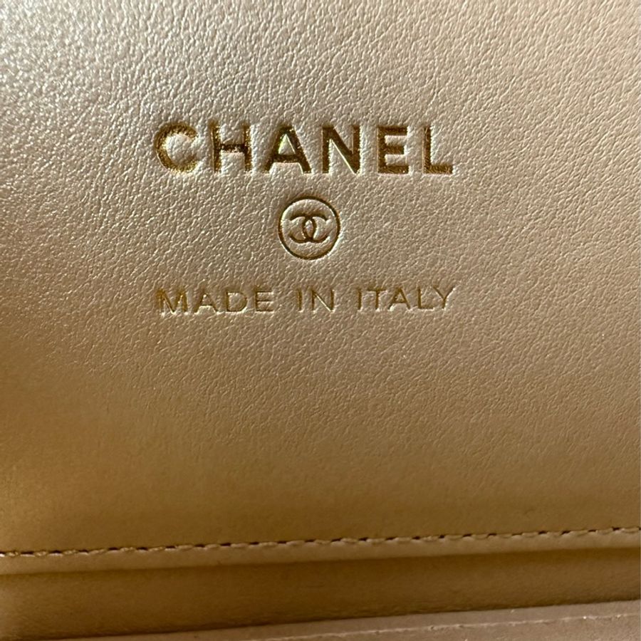 Chanel 香奈兒 23K 金球長盒子 黑色金鏈-17