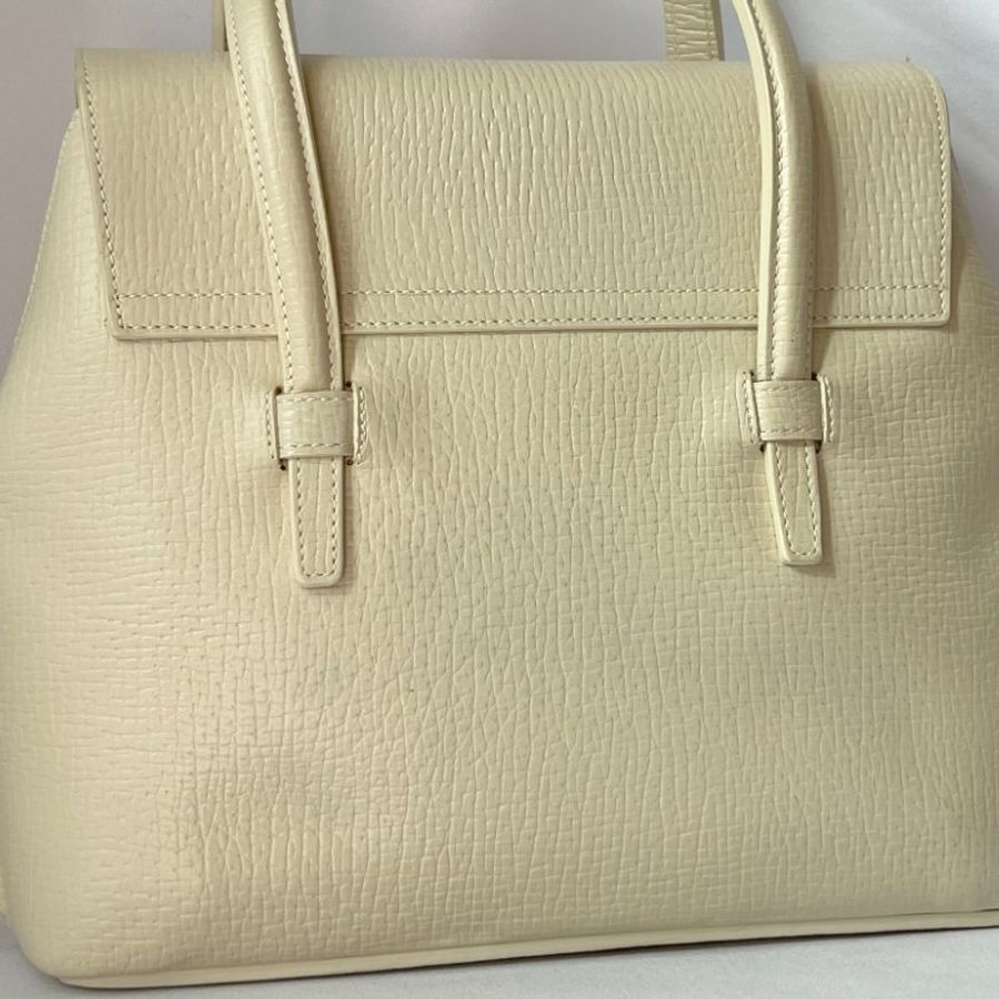 Loewe罕有絕版米白色皮革肩背帶手提手環斜背包 日本中古vintage-8
