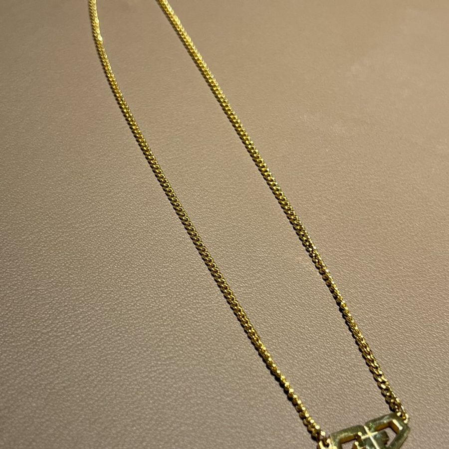 Givenchy GG心形吊墜金色頸鏈項鏈 有首飾盒 日本中古二手vintage-5