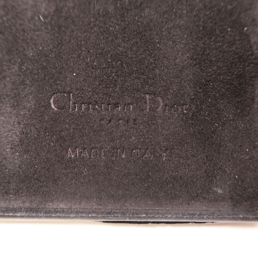 Dior 【激減優惠】羊皮皮革iphone 10 Case金扣手機袋黑色-3