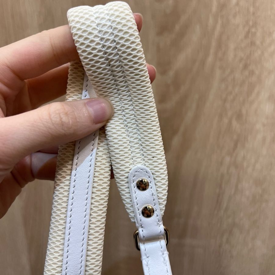 Dior Vibe系列深藍牛皮金釦一字拉斜背長型扁型包-11