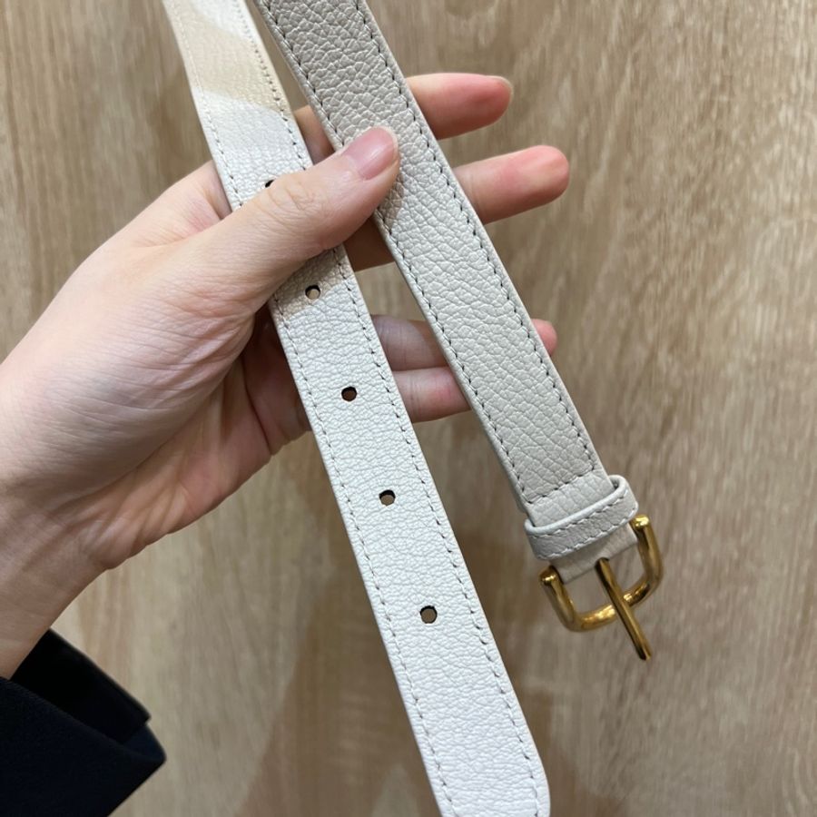 Gucci 淺灰牛皮Aphrodite霧金釦手提肩斜背彎月包-12