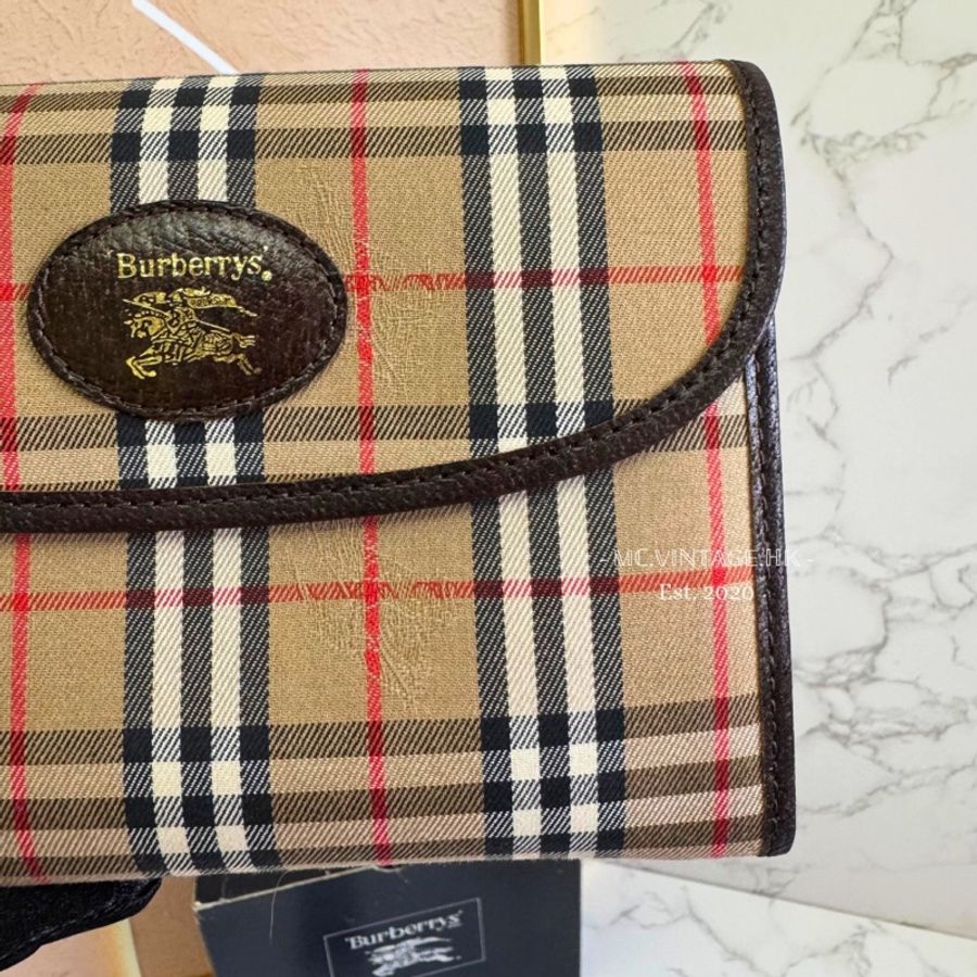 Burberrys Vintage Mini Pouch 中古 經典格仔 手拿包 化妝包-2