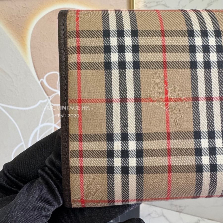 Burberrys Vintage Mini Pouch 中古 經典格仔 手拿包 化妝包-7