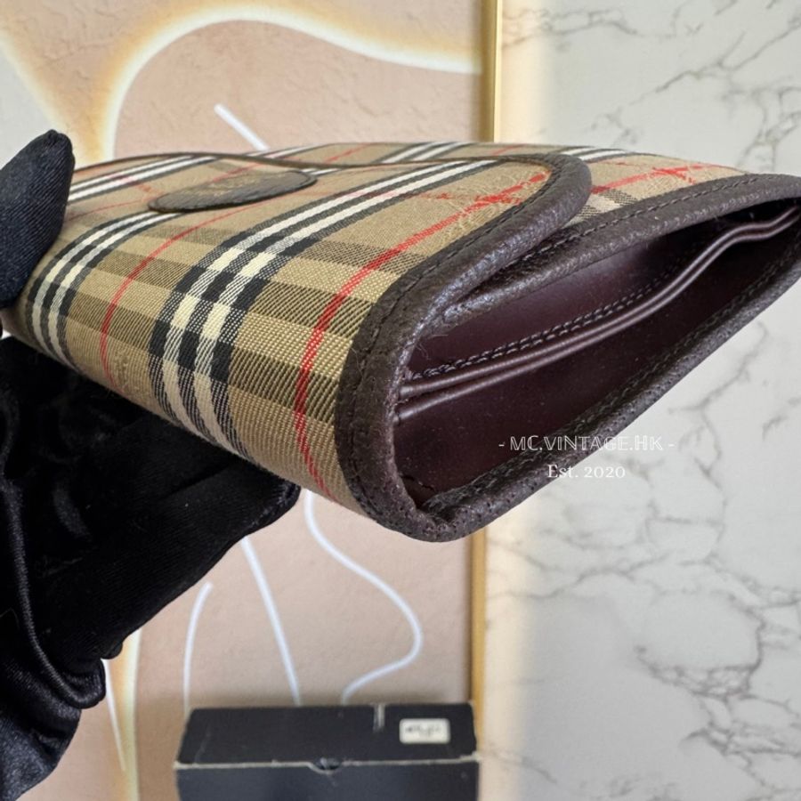 Burberrys Vintage Mini Pouch 中古 經典格仔 手拿包 化妝包-14