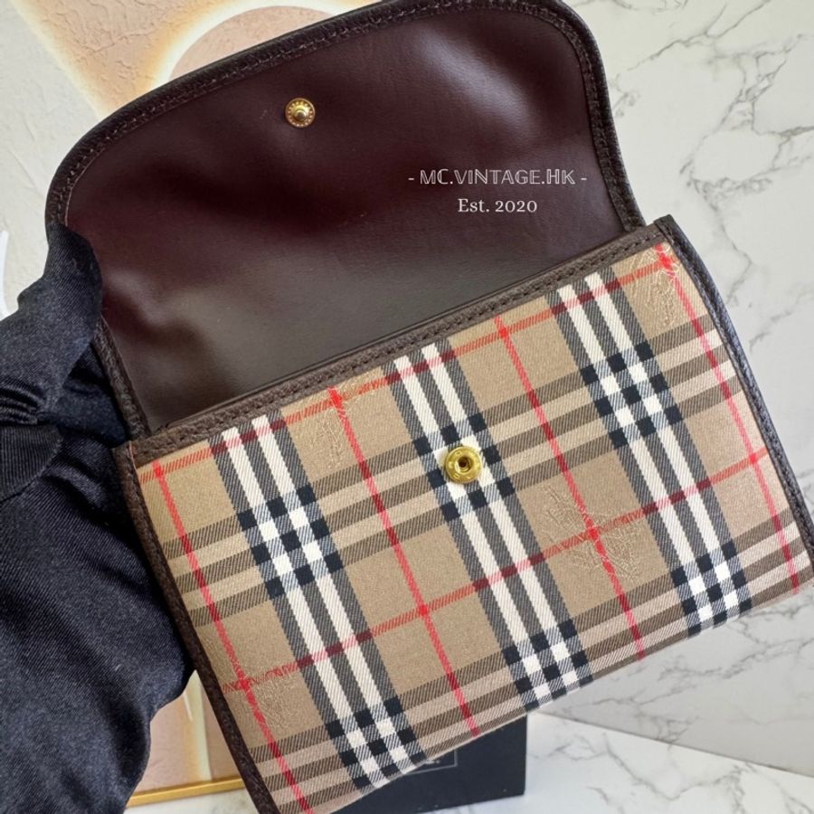 Burberrys Vintage Mini Pouch 中古 經典格仔 手拿包 化妝包-18