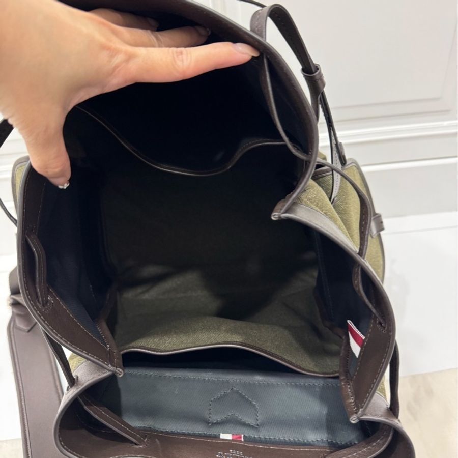BALLY CLIFORD 苔綠色 防水尼龍 後背包 雙肩包 手提包-34