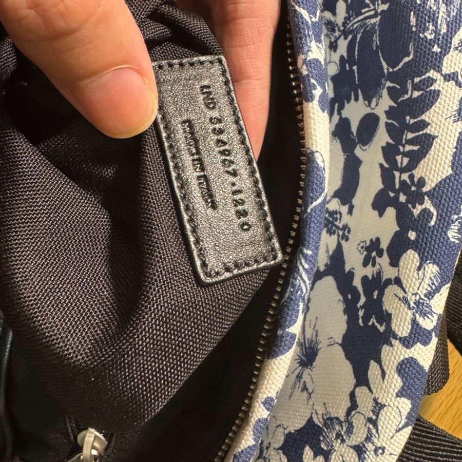 [自售][附收據]Ysl Saint Laurent 木槿 花 布藝 帆布 背包 hibiscus toile 皮-13