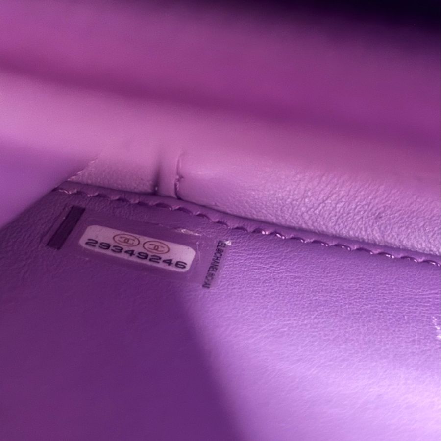 Chanel vanity case medium tweed purple/gold-8