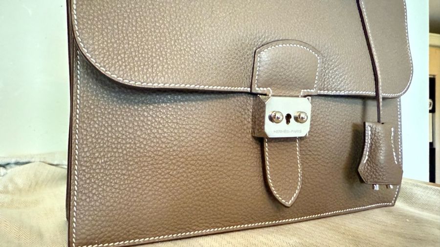 Hermes 大象灰TC皮 Sac a Depeches 27-4