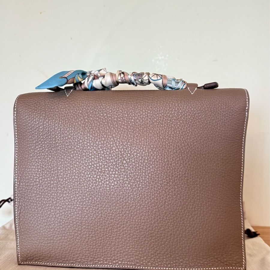 Hermes 大象灰TC皮 Sac a Depeches 27-6