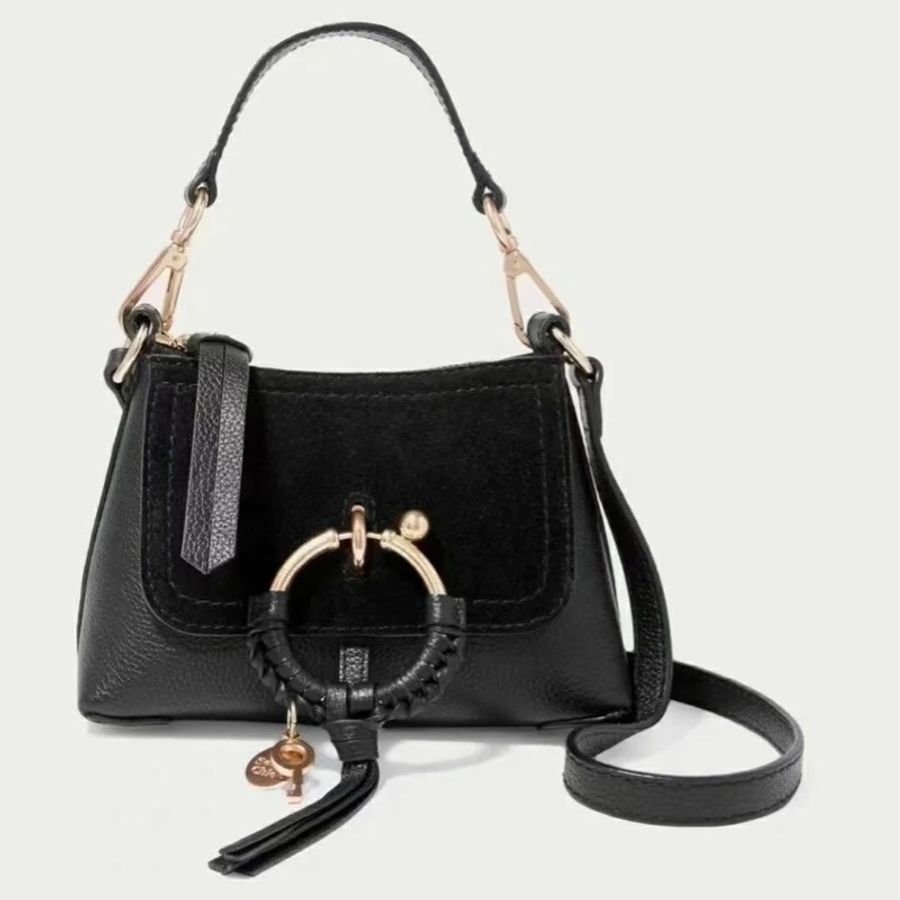 See by Chloe Joan mini bag 黑色 麂皮 斜背包 肩背包 手提包 側背包 小廢包-3