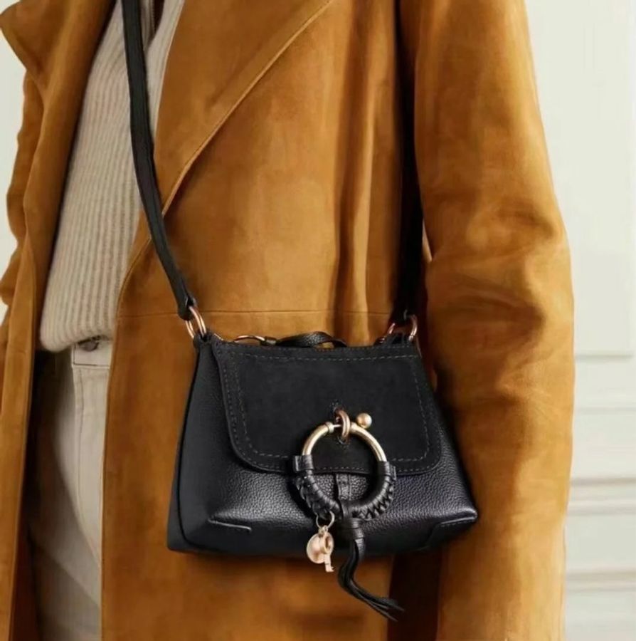 See by Chloe Joan mini bag 黑色 麂皮 斜背包 肩背包 手提包 側背包 小廢包-5