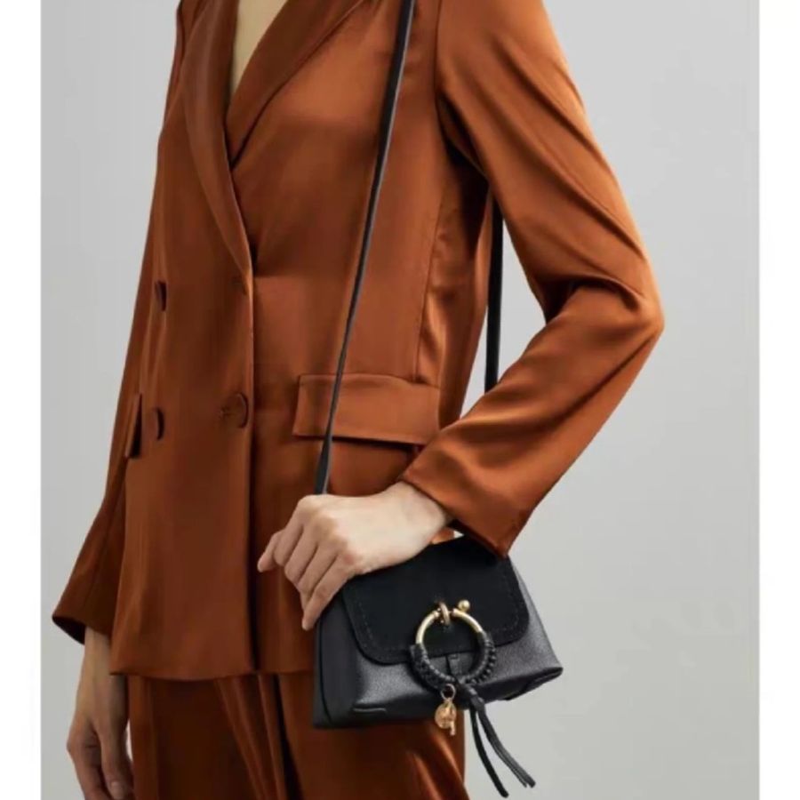 See by Chloe Joan mini bag 黑色 麂皮 斜背包 肩背包 手提包 側背包 小廢包-8