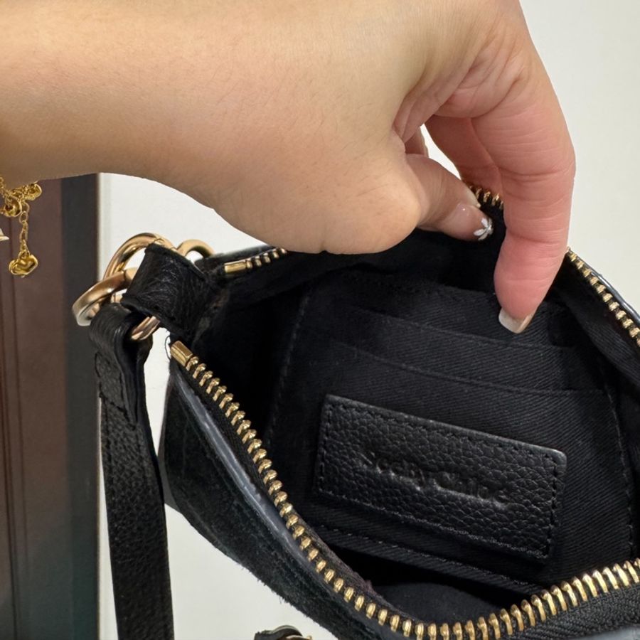 See by Chloe Joan mini bag 黑色 麂皮 斜背包 肩背包 手提包 側背包 小廢包-22