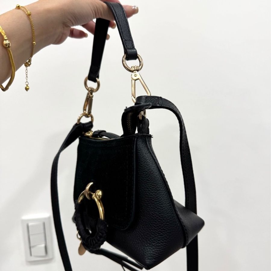 See by Chloe Joan mini bag 黑色 麂皮 斜背包 肩背包 手提包 側背包 小廢包-25