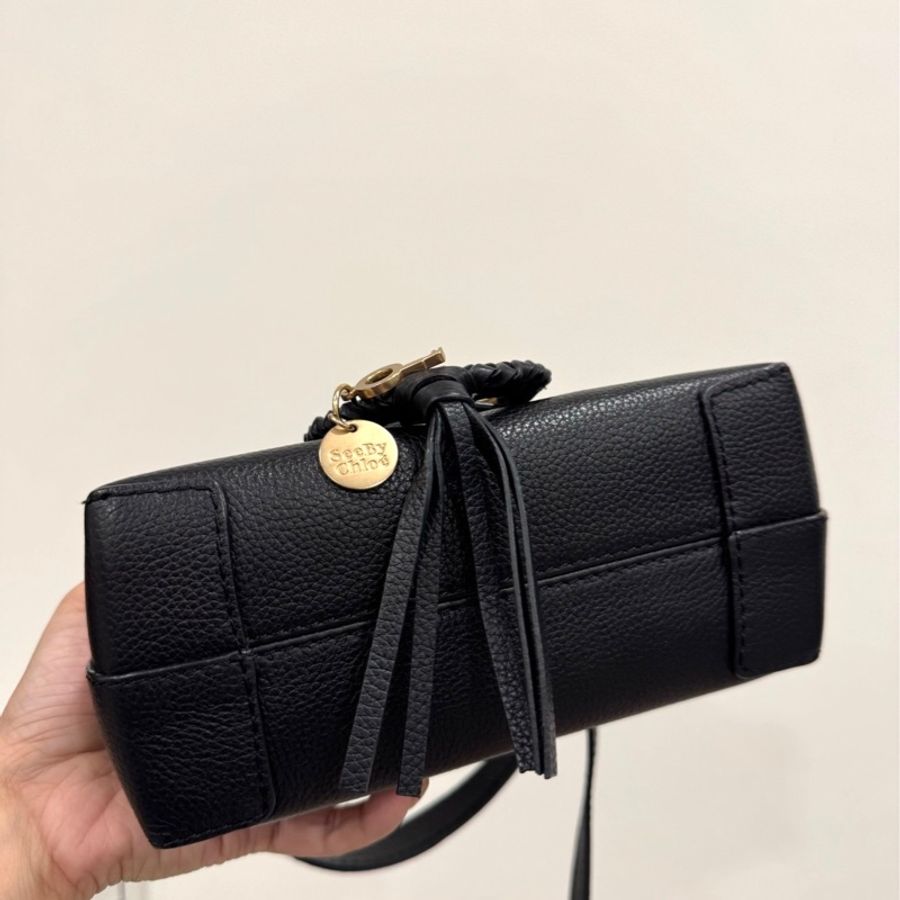 See by Chloe Joan mini bag 黑色 麂皮 斜背包 肩背包 手提包 側背包 小廢包-28