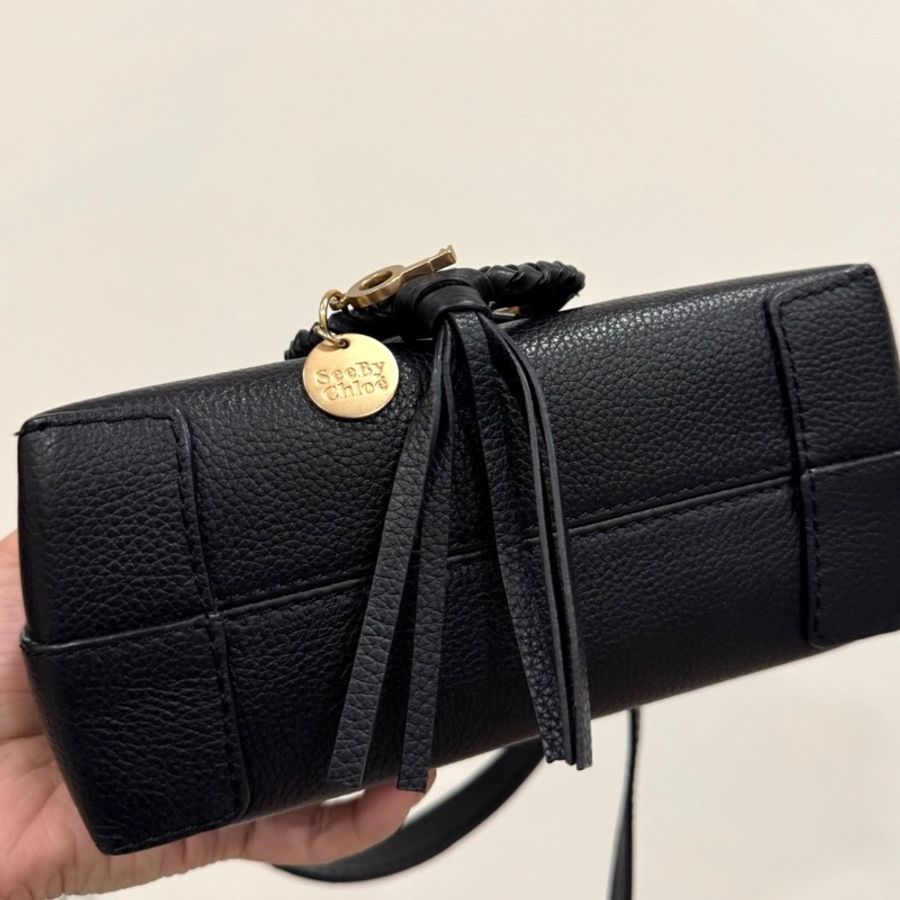 See by Chloe Joan mini bag 黑色 麂皮 斜背包 肩背包 手提包 側背包 小廢包-35