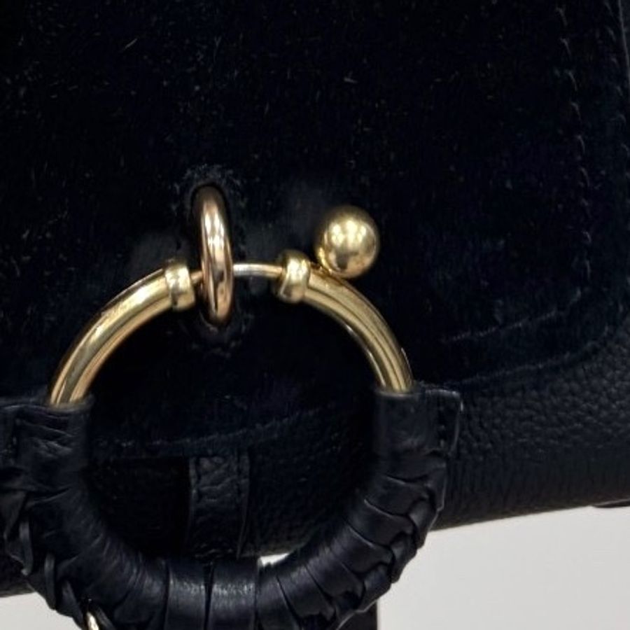 See by Chloe Joan mini bag 黑色 麂皮 斜背包 肩背包 手提包 側背包 小廢包-39
