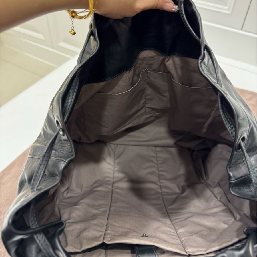 Bottega Veneta BV backpack 黑色 編織 羊皮 後背包 雙肩包 肩背包-13