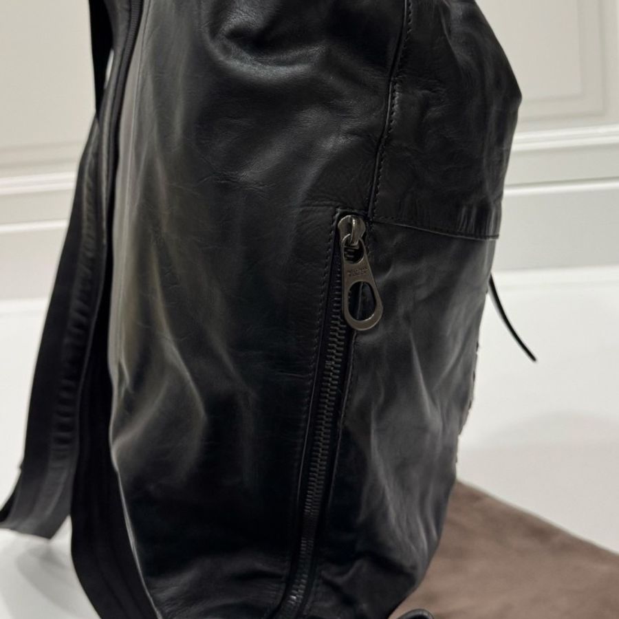 Bottega Veneta BV backpack 黑色 編織 羊皮 後背包 雙肩包 肩背包-28