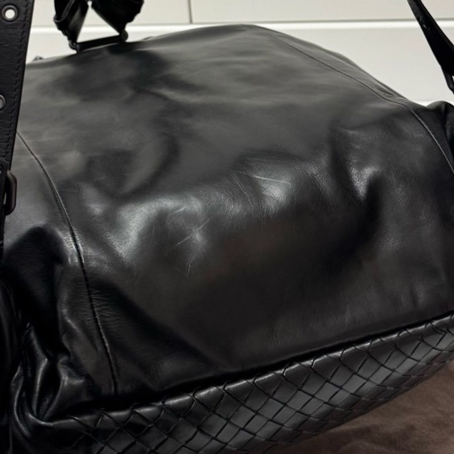 Bottega Veneta BV backpack 黑色 編織 羊皮 後背包 雙肩包 肩背包-30